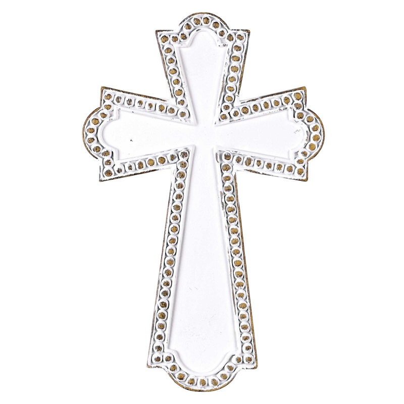 Croix blanche en résine blanche 6,75H