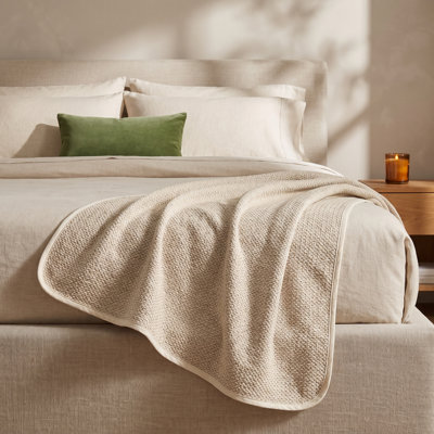 Cotton Honeycomb / Waffle Throw Blanket