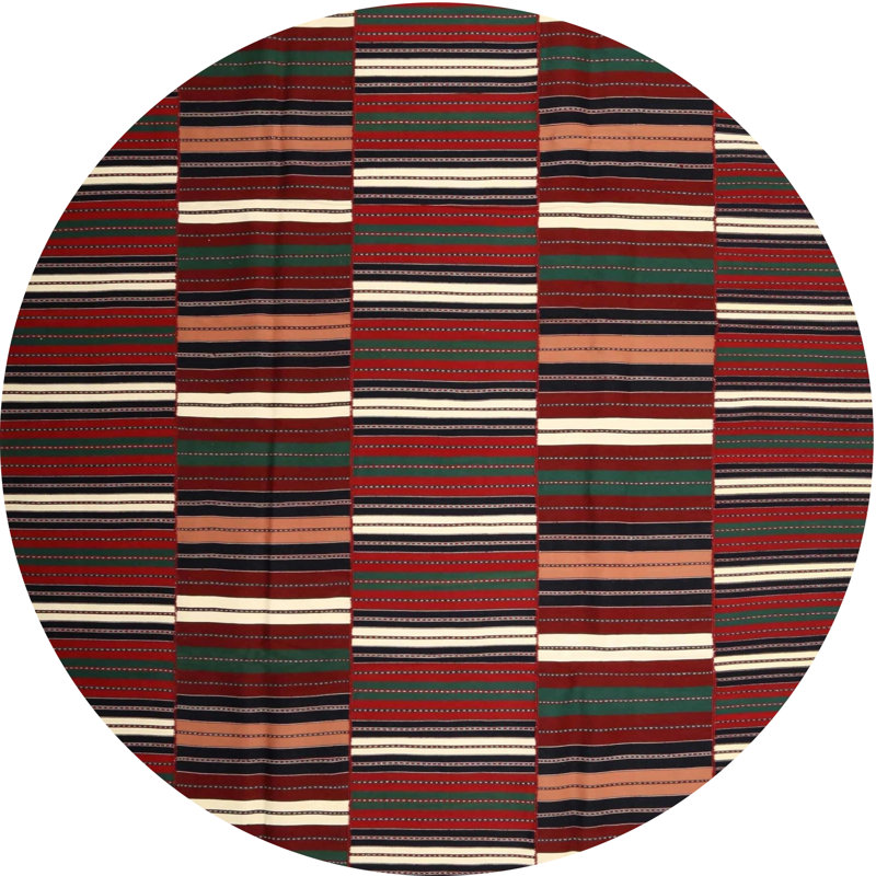 Tapis brun contemporain, Rond 4 pi