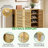 Bamboo Shoe Rack Cabinet Freestanding Shoe Organizer With 5-Tier Shelves And Ventilated Slatted Doors-1861246349
