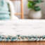 Martha Stewart Hand Tufted Wool/Cotton Abstract Rug in Teal/Ivory-66368656