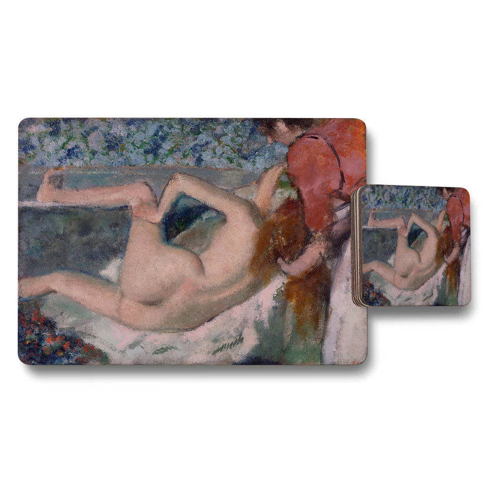 Impressionist Nude Reclining Artwork Placemat And Coaster Set