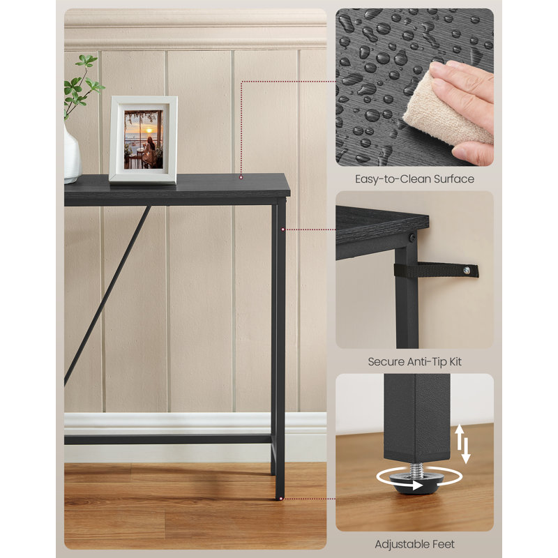 23cm Console Table, Black
