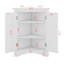 Armoire d'angle avec tablettes et portes réglables-113793378