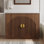 Meuble-lavabo sur pied 36 po en noyer avec comptoir, sans lavabo
