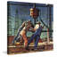 Drilling For Oil by Mead Schaeffer - Wrapped Canvas Painting-453303789