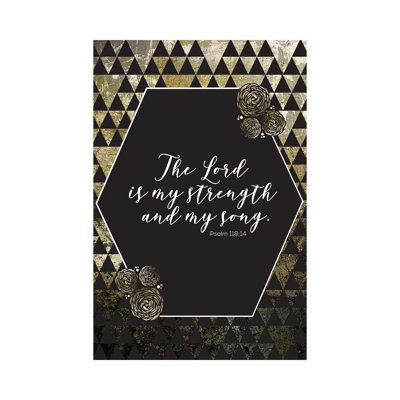 Gold Foil Scripture 4 by Melody Hogan - Wrapped Canvas Print