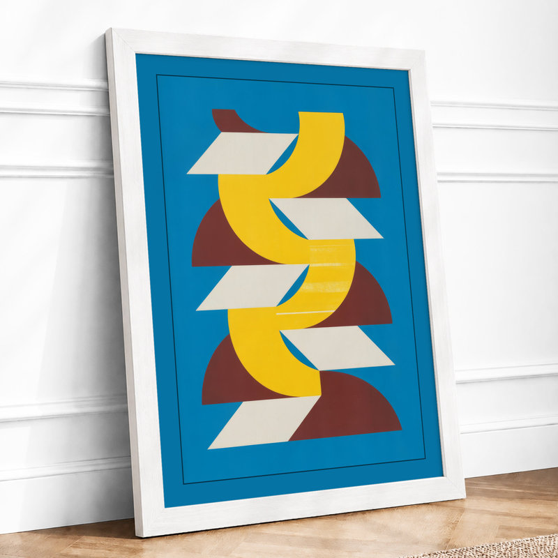 Rhythm Geometric - Print, A2 - 59.4 x 42.0 cm, White