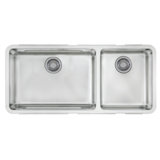 Kubus 39" L x 18" W Double Basin Undermount Kitchen Sink
