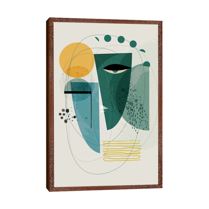 Emerald Island - Print on Canvas, Classic Brown Wood Floater Framed, 101.6cm H x 66.04cm W x 3.81cm D