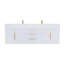 Ensemble de meuble-lavabo double mural l 59 po x P 19,75 po x H 22,25 po Glasgow-465763057-478167195