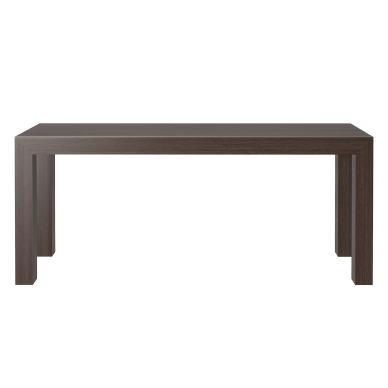Chalonda Pine Solid Wood Dining Table, Walnut Wirebrush, 35.8" W x 72.25" L 