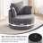 Round Oversized Swivel Barrel Chair with Half Moon Ottoman and Double Storage-1666658227
