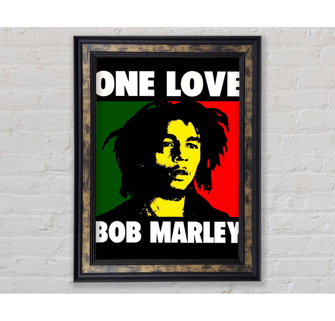 Bob Marley One Love - Bilderrahmen Kunstdrucke