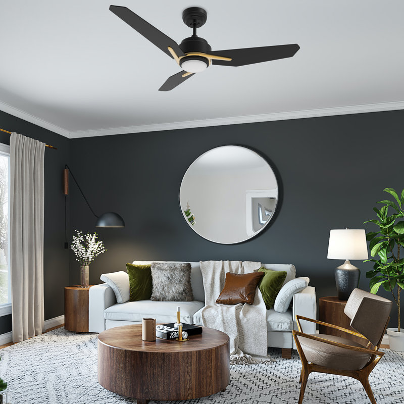 Saviti 52'' Smart Ceiling Fan With Remote, Light Kit Included,Works With Google Assistant And Amazon Alexa,Siri Shortcut.