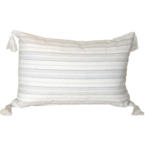 Coussin lombaire crème et neutre rayures Aliyah