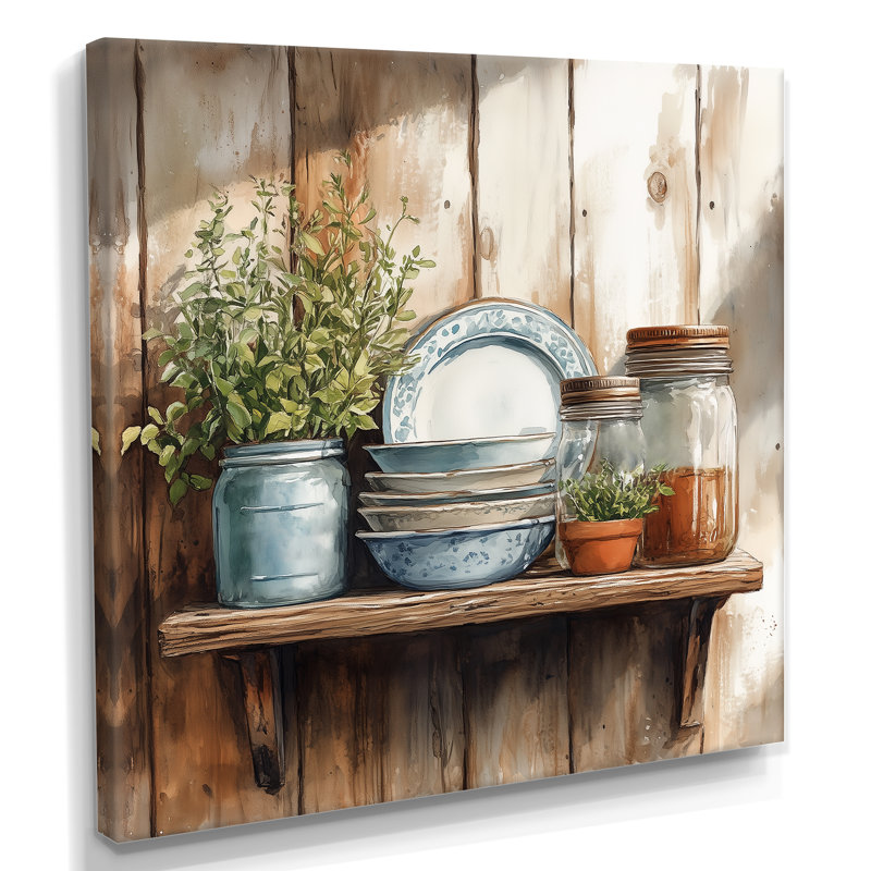 Art mural de ferme, toile rustique, Willmer, H 44 po x l 44 po, Toile tendue