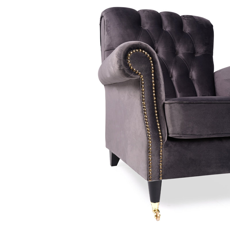 Aedel Velvet Armchair