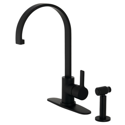 Robinet de cuisine à poignée simple avec jet latéral Continental