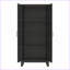 Armoire de rangement en acier 61 po à 2 portes avec tablettes réglables Cabinets | Moderne | Noir-892857937