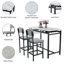 Ensemble de salle à manger compact 3 pièces avec 2 chaises rembourrées, parfait pour les petits espaces et les décors modernes, une table de bar durable et élégante