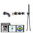 Triple Cross Handle Bathtub Faucet,Waterfall Bath Tub Faucet with Handheld Shower-64611153