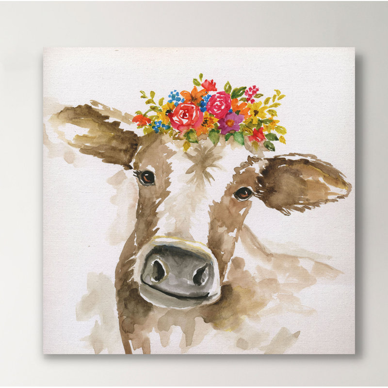 Miss Daisy, peinture sur toile tendue, H 40 po x l 40 po x P 1,5 po