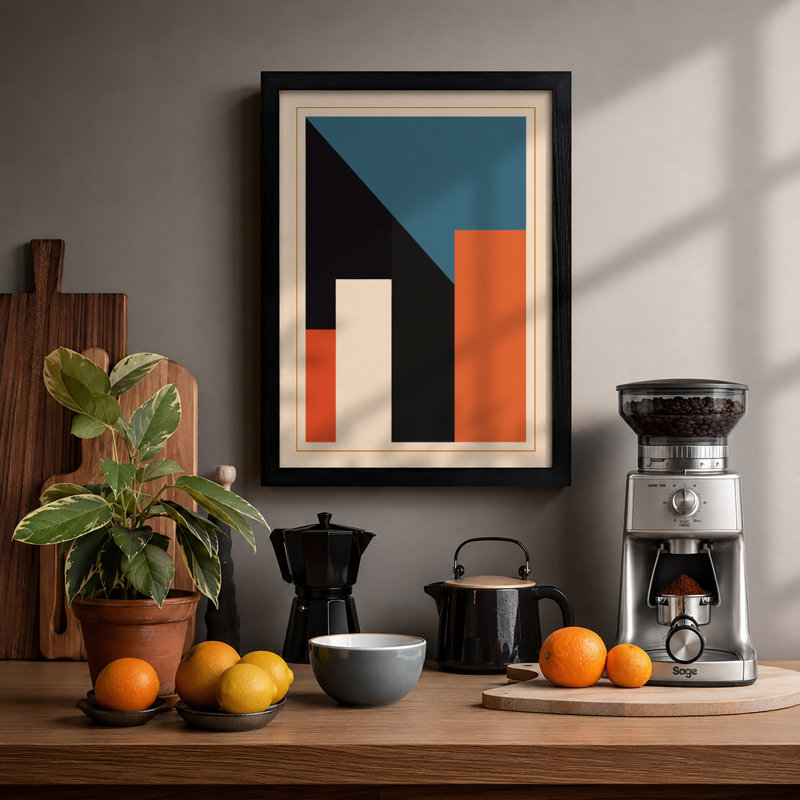 Modernist Geometry Geometric - Print, A2 - 59.4 x 42.0 cm, Black