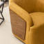 Fauteuil demi-tonneau pivotant en similicuir Broderic-1979426731