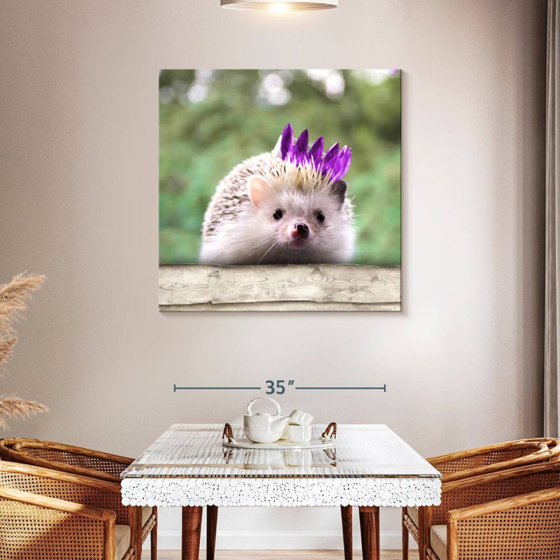 Crowle Hedgehog With Crown, 39" H x 39" W