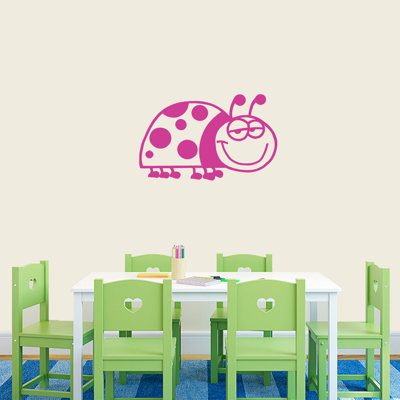 Décalcomanie murale dessin de coccinelle