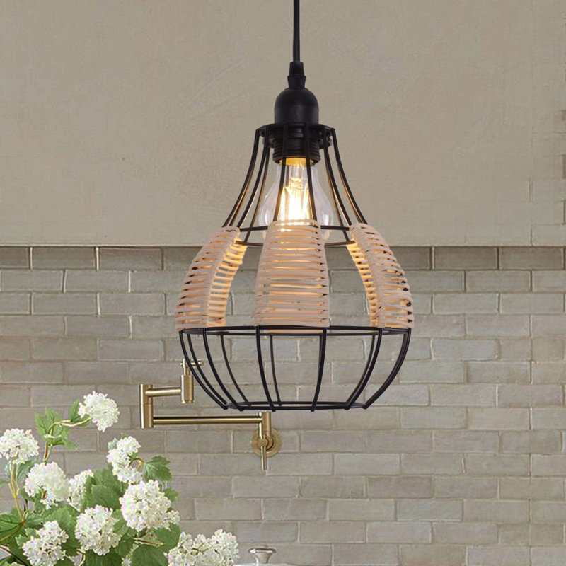1 - Light Natural Chandelier Pendant