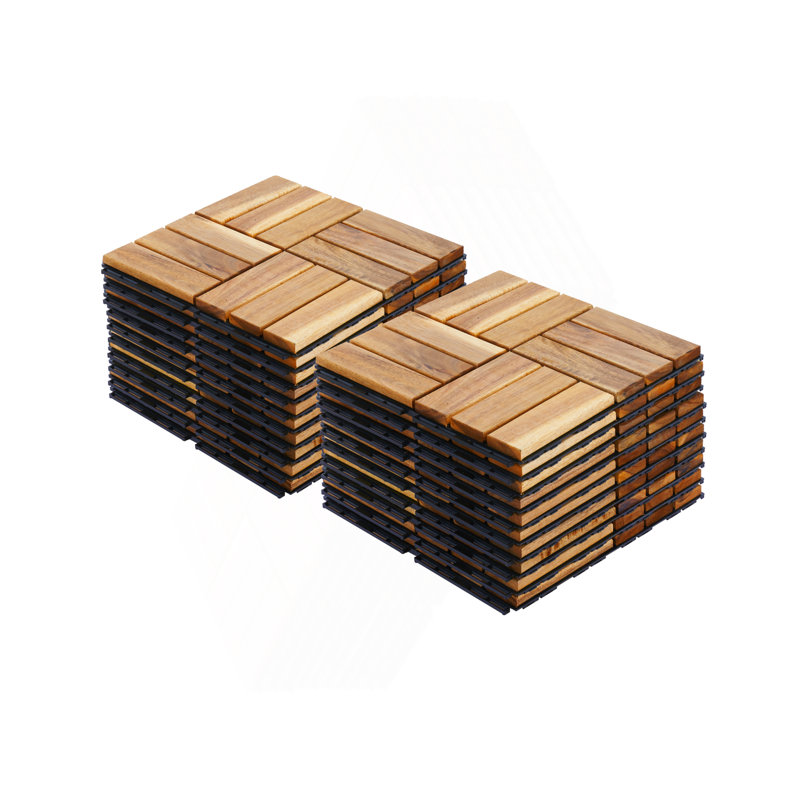 20 PCS Interlocking Deck Tiles Checker Pattern, Yellow