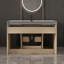 Ensemble de meuble-lavabo flottant 29,9 po avec évier encastré en céramique-600730082-600730081