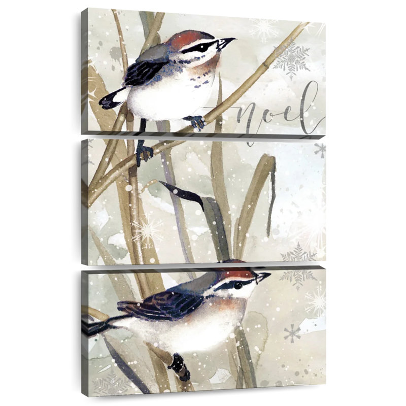 Oiseaux d'hiver, Noel, H 32" x l 20"