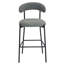 Tabouret de bar 26 po à hauteur de comptoir avec housse en tissu Teddy et îlot de cuisine avec base thermolaquée et repose-pieds
