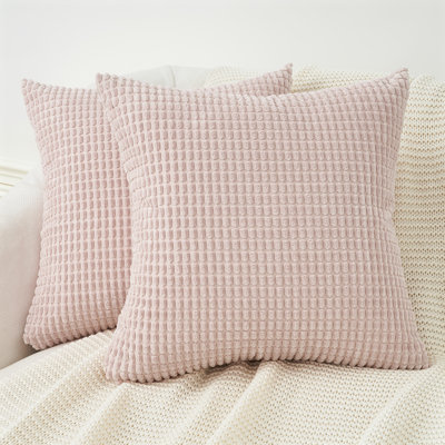 Housse de coussin carré en velours côtelé
