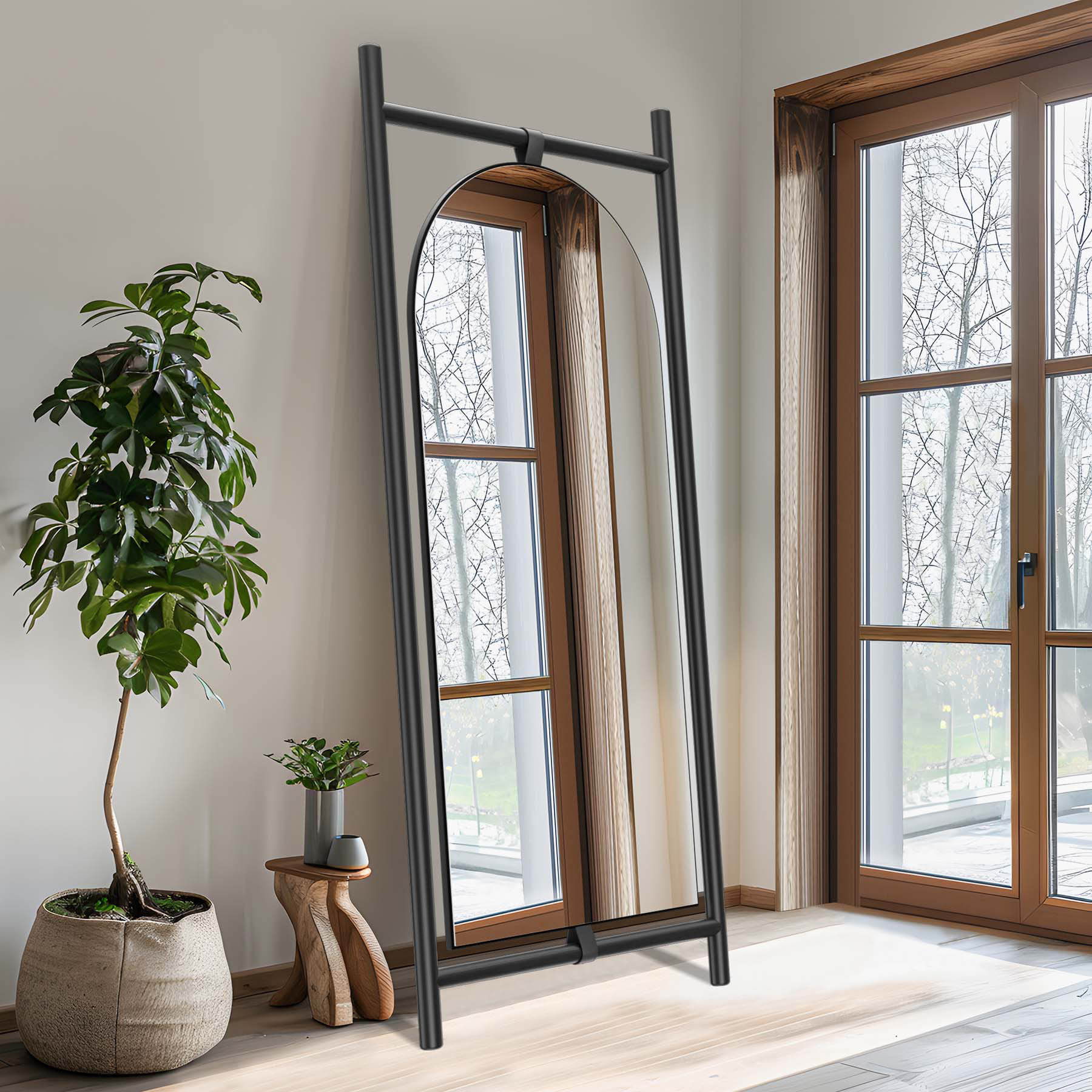 Latitude Run® Versatile Full Length Floor Mirror with Sturdy Stand for ...
