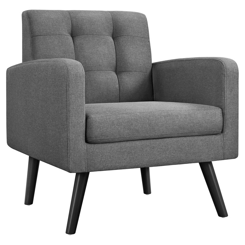 Chaises d'appoint Mid-Century, Gris