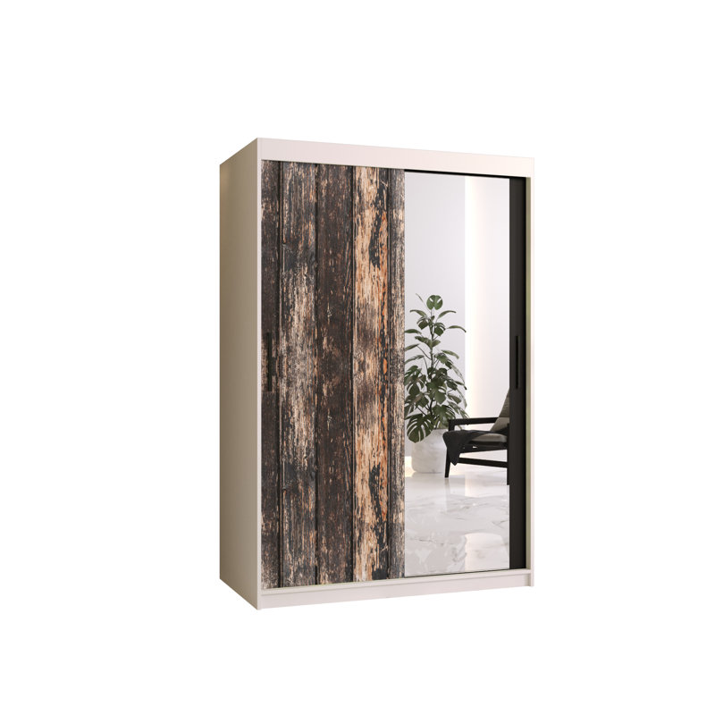 Feaster 1 Door Manufactured Wood Wardrobe, 200cm H x 120cm W x 62cm D, White