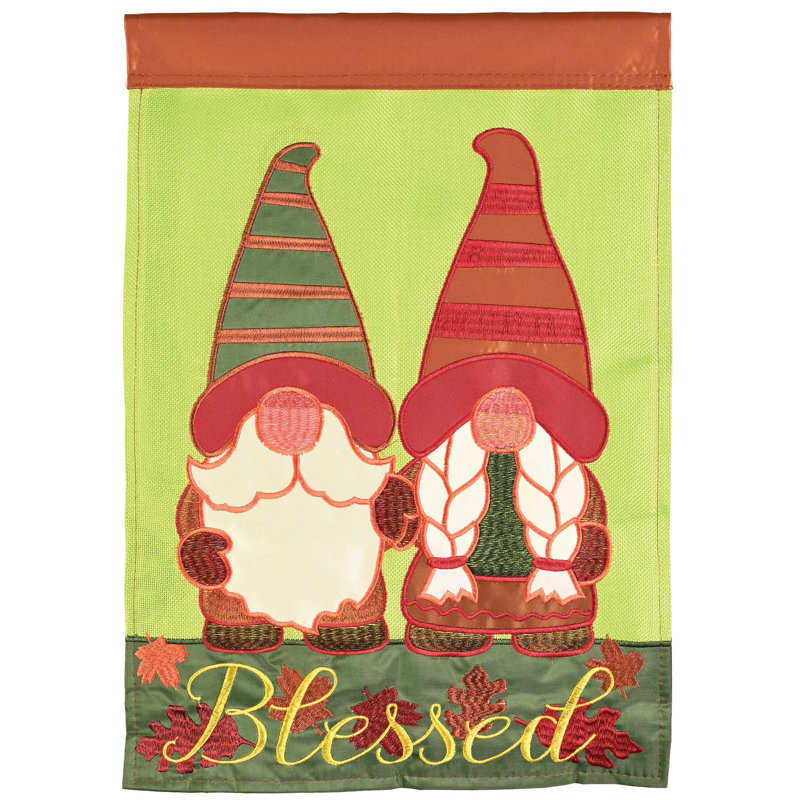 Double Sided 18'' H x 13'' W Polyester Thanksgiving Garden Flag