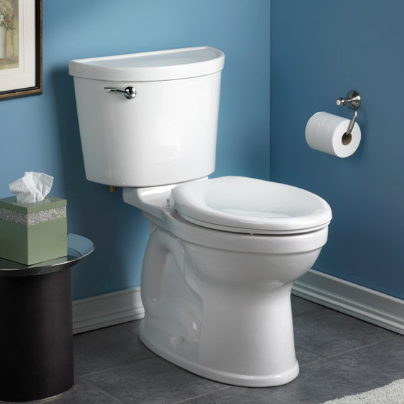 White Ceramic Right-Hand Trip Lever Toilet Tank