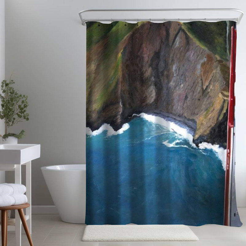 Shower Curtain CI364 – Polyester Shower Curtain, Dye Sublimation Print, 71" W × 74" L