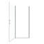 Porte de douche pivotante semi-cadrée 30 po x H 72 po avec verre trempé de 1 po d'épaisseur (6 mm)