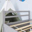 Lit simple en bois avec lit gigogne et trois tiroirs de rangement-341714309