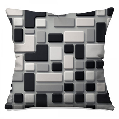 Geometric Block Pattern Double Sided Throw Pillows