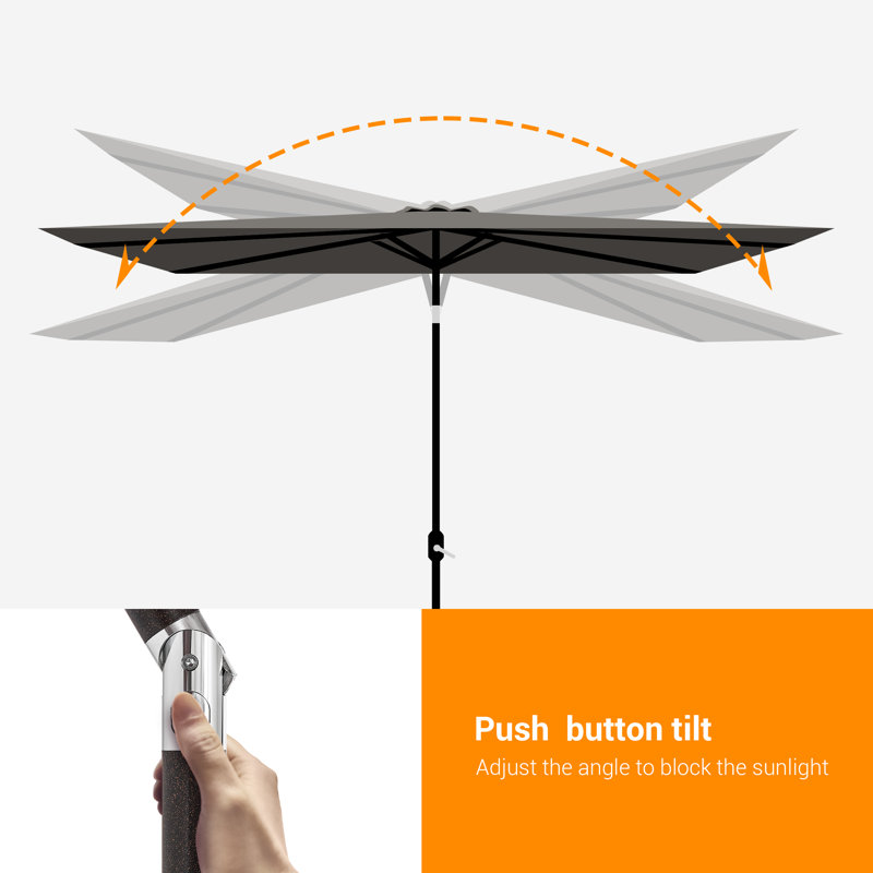 Parasol de marché Doray, Gris