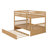 Triple-Sleep Bunk Bed With Integrated Trundle, Ladder, And Protective Rails-147976172