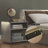 Brancaster Aluminum Nightstand W/USB(Includes Only Nightstand)