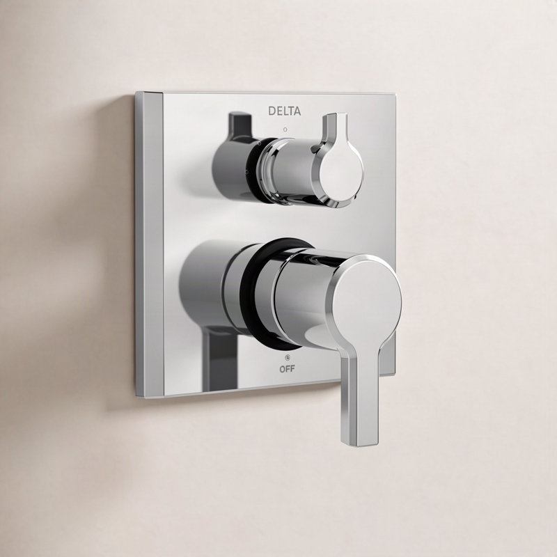 Pivotal Monitor 14 Series Valve Trim with Diverter, Chrome